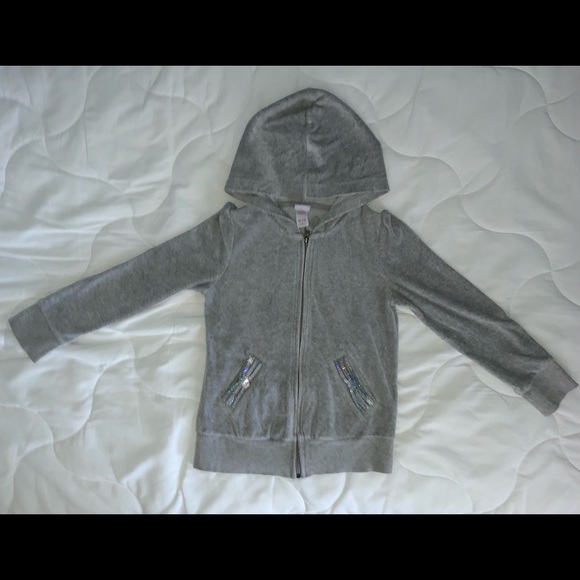 FINAL PRICE -- Kids grey velour set size medium 7/8 - Picture 2 of 7
